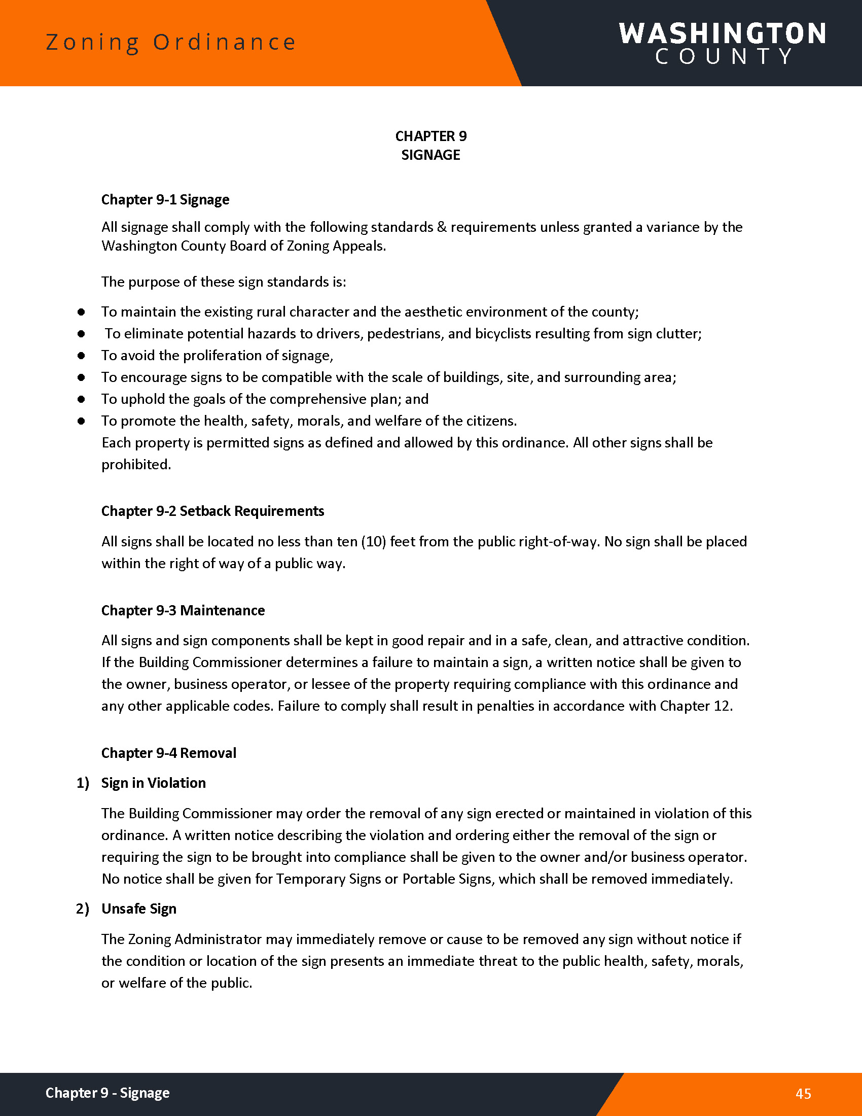 Washington County Zoning Ordinance1 12 25 Page 050